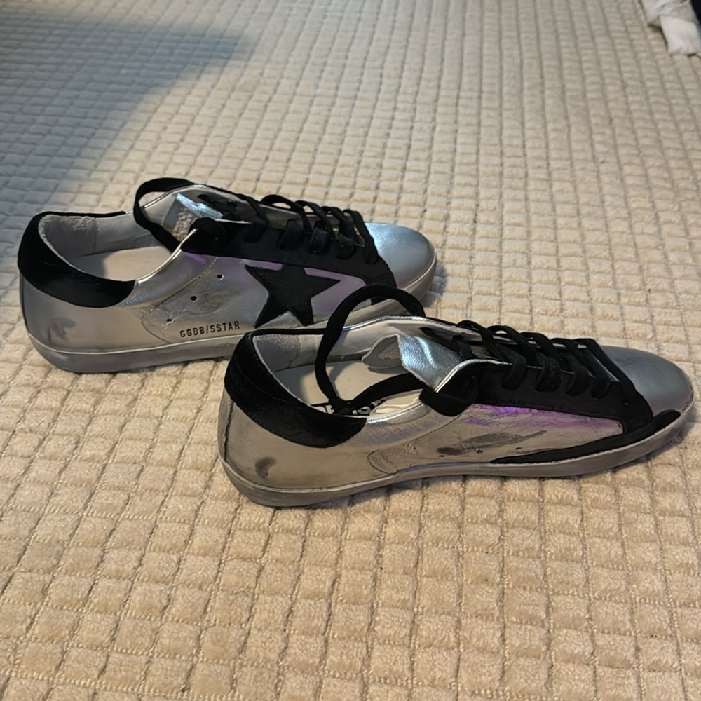 NEW Golden Goose Silver & Black. Sold Out Size 39. 8.5/9 NEVER WORN - Picture 4 of 8